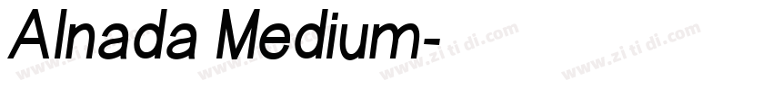 Alnada Medium字体转换